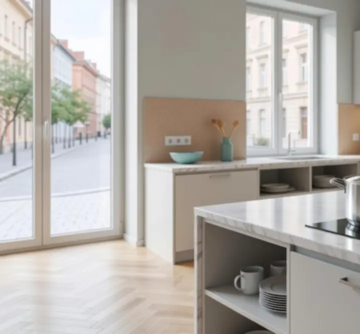 Prémium főzőedények modern, világos konyhai környezetben a GourmeetNexus kínálatából