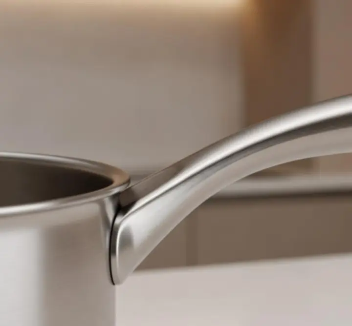 Prémium főzőedény ergonómikus fogójának részletfotója